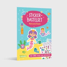Bastelset für Kinder: Sticker-Bastelset: Meerjungfrauen