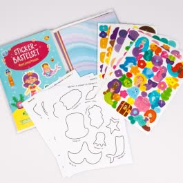Bastelset für Kinder: Sticker-Bastelset: Meerjungfrauen