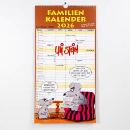 Uli Stein Familienkalender 2026: Familienplaner mit 5 Spalten