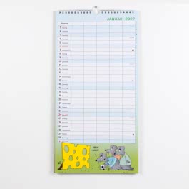 Uli Stein Familienkalender 2027: Familienplaner mit 5 Spalten