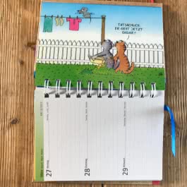 Uli Stein – Schülerkalender 2022/2023 mit 12 Postkarten und 2 Stickerbögen