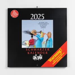 Uli Stein Schwarzer Kalender 2025: Monatskalender für die Wand