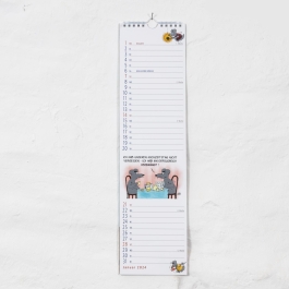 Uli Stein Streifenkalender 2024: Monatskalender für die Wand