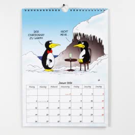 Uli Stein Tierische Zeiten 2026: Monatskalender für die Wand