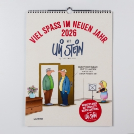 Viel Spaß im neuen Jahr 2026 mit Uli Stein by CheekYmouse: Monatsplaner mit komplett neuen Cartoons