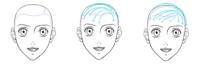 Manga zeichnen lernen Haare 2