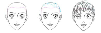 Manga zeichnen lernen Haare 5
