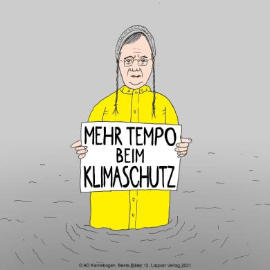 1. Platz vom Deutschen Cartoonpreis 2021 von AD Karnebogen