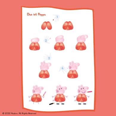 Peppa Anleitung Fingerstempel