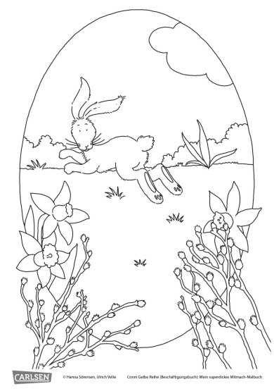 Ausmalbild Ostern Osterhase