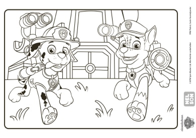 Ausmalbild PAW PATROL Rocky und Marshall