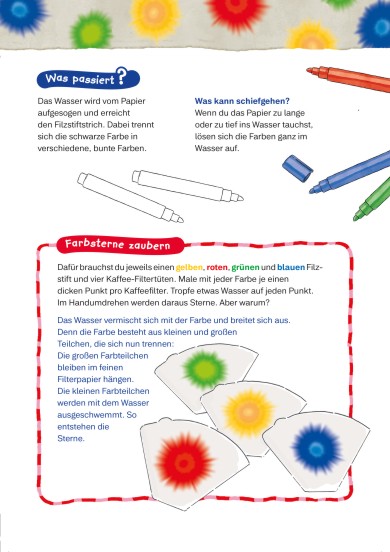 Experiment Conni Farbeffekte Kaffeefilter