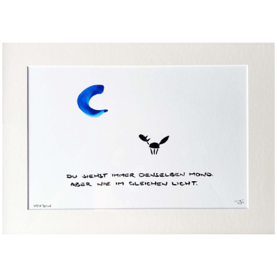 Lappan Gewinnspiel Wolfang meta bene Original Zeichnung weiß
