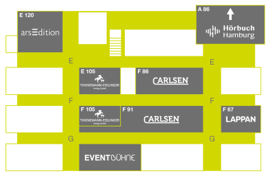 Lageplan der Eventbühne auf der Frankfurter Buchmesse 2022
