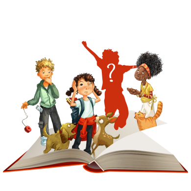 Die charaktere springen aus dem Buch