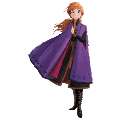 Auf dem Bild sieht man Anna aus dem Film Frozen