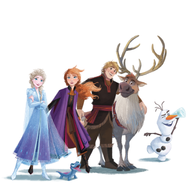 Anna, Elsa, Kristoff, Olaf und Sven aus der Eiskönigin