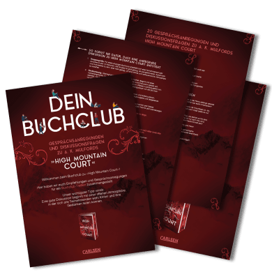 Buchclub Paper mit Diskussionsfragen zu HIGH MOUNTAIN COURT