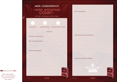 Vorlage Leseeindruck zu "High Mountain Court"