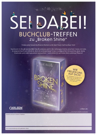 Download Poster zur Ankündigung des Buchclubs zu Broken Shinen- mit Beschnittmarken in DINA A3