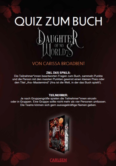 Quiz zu "Daughter of No Worlds"