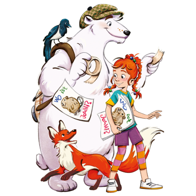 Murphy mit Ida und Rabbat aus "Die Schule der magischen Tiere ermittelt"