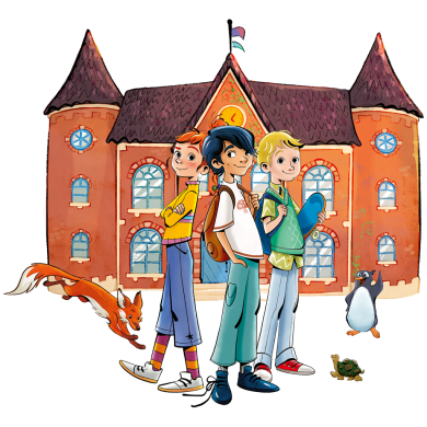 Die Kinder vor der Wintersteinschule