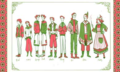 Illustration der Familie Weasley