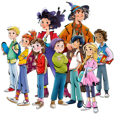 Kinder, Miss Cornfield und Mister Morrison