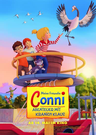 Film-Plakat mit Conni und Kranich Klaus