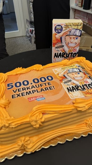 Carlsen feiert 500.000 Exemplare von Naruto Massiv 1