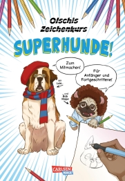 Cover von „Olschis Zeichenkurs: Superhunde!“